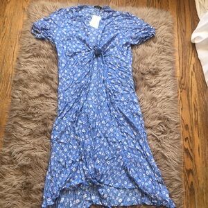 BloomChic Blue Smocked Tiered Sundress